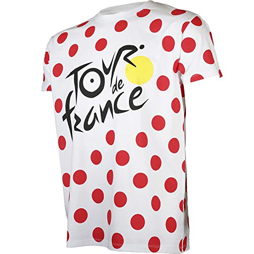 Tour de France – Camiseta – Grimpeur de ciclismo – Colección oficial – Talla de adulto para hombre, Hombre, blanco, small