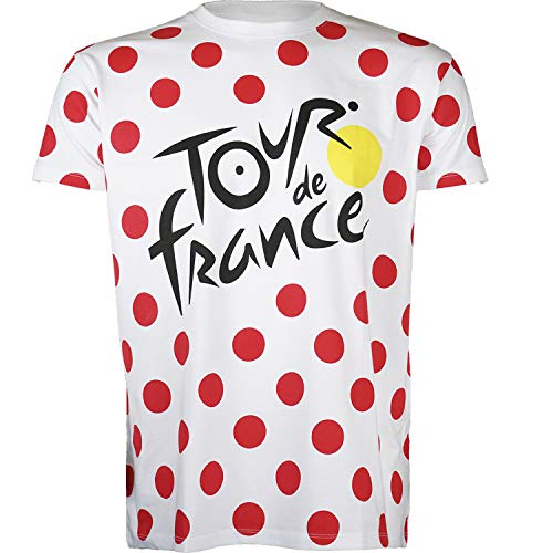 Tour de France – Camiseta – Grimpeur de ciclismo – Colección oficial – Talla de adulto para hombre, Hombre, blanco, small