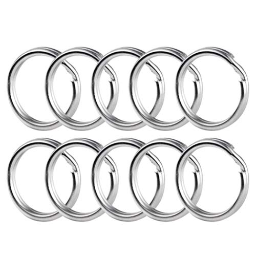 Toyvian 580 Piezas Llaveros de Metal Anillos Redondos de Metal Plano Dividido Anillo para Manualidades Diy Tarjetas Llaves de Coche Bolsa Organización (Plata)