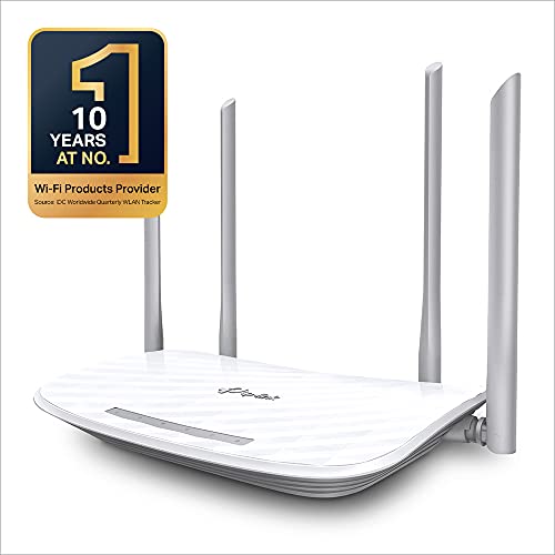 TP-Link Archer C50 - Router wifi de doble banda, 1200 Mbps, 2.4 GHz a 300 Mbps y 5 GHz a 867 Mbps, 4 antenas externas de doble banda, Fast Ethernet, puerto de 100 Mbps, blanco