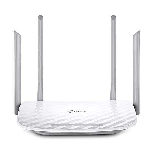 TP-Link Archer C50 - Router wifi de doble banda, 1200 Mbps, 2.4 GHz a 300 Mbps y 5 GHz a 867 Mbps, 4 antenas externas de doble banda, Fast Ethernet, puerto de 100 Mbps, blanco