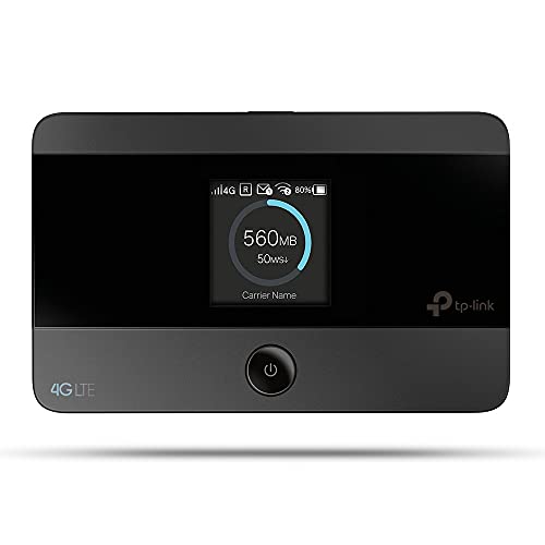 TP-Link M7350 - Router 4G (CAT4) Wi-Fi Portátil, MiFi, Pantalla OLED informativa, 150 Mbps, Batería 2000 mAh (8h), Conexión 10 Dispositivos Simultáneamente, Fácil Configuración