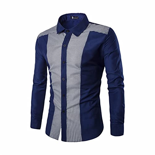 Tradicional Camisa Hombre Moderna Urbana Ajustado Elástica Cuello Kent Hombre Camisa Otoño Invierno Moda Bordado Cárdigan Hombre Manga Larga Negocios Casual Hombre Shirt