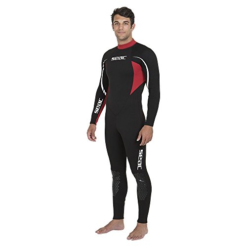 Traje húmedo completo Relax de Seac diseñado para hombre y mujer, con un grosor de 2,2mm y hecho en neopreno High Stretch Comfortable; pensado especialmente para la práctica del buceo de botella