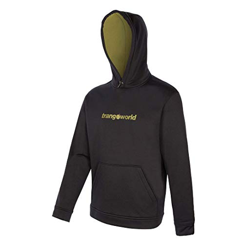 Trangoworld Login Sudadera, Hombre, Antracita/Verde Ambar, 2XL