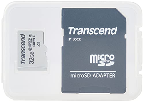 Transcend TS32GUSD300S-AE, Tarjeta de memoria microSDHC de 32 GB Premium 300S clase 10, U1, UHS-I (hasta 95 MB/s), con adaptador,