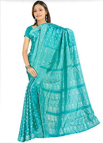 Trendofindia Bollywood Sari Vestido Turquesa ca128