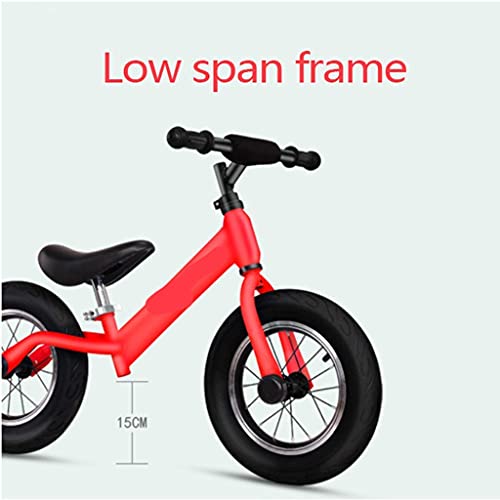 Trike de gama alta Present Trike Bicicleta de equilibrio para niños, Bicicleta de equilibrio ligera Bicicleta de equilibrio sin pedales, Neumático con mango giratorio de 360 ​​grados, Rojo Happy house