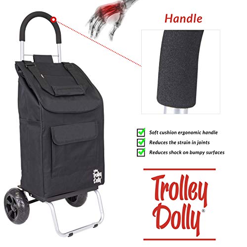 Trolley Dolly, Black Foldable Cart Carrito Plegable con Ruedas