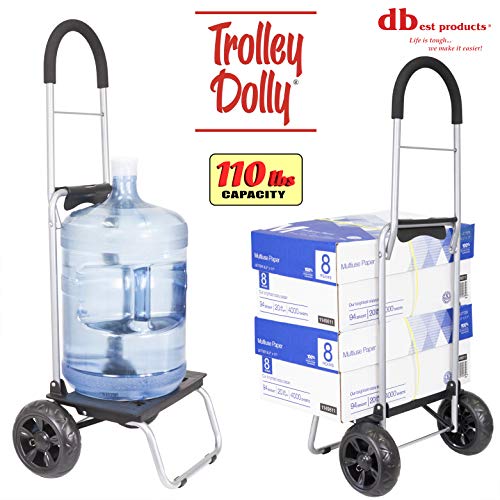 Trolley Dolly, Black Foldable Cart Carrito Plegable con Ruedas