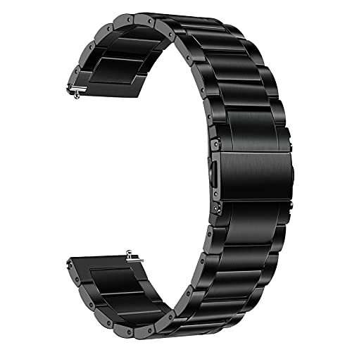 TRUMiRR Reemplazo para Samsung Galaxy Watch 3 45mm/Galaxy Watch 46mm/Gear S3 Titan Pulsera, 22mm Correa de Reloj de Hombre de Pulsera de Metal de Acero Titanio Cinta de Repuesto para Amazfit GTR 47mm