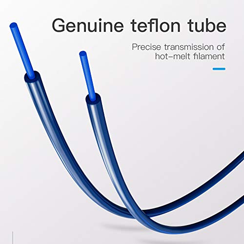 Tubo de PTFE, auténtico tubo de teflón PTFE Capricorn (1 metro en total) con 1 conector neumático pc4-M6 y 1 conector pc4-M10 para impresora 3D filamento de 1,75 mm (Con cortatubos)