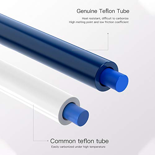 Tubo de PTFE, auténtico tubo de teflón PTFE Capricorn (1 metro en total) con 1 conector neumático pc4-M6 y 1 conector pc4-M10 para impresora 3D filamento de 1,75 mm (Con cortatubos)