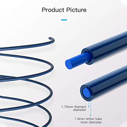 Tubo de PTFE, auténtico tubo de teflón PTFE Capricorn (1 metro en total) con 1 conector neumático pc4-M6 y 1 conector pc4-M10 para impresora 3D filamento de 1,75 mm (Con cortatubos)