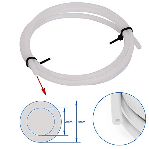 Tubo de teflón para impresora 3D LUTER de 3 piezas, tubo azul PTFE (1 m) + 3 piezas de accesorios PC4-M6 + 3 piezas PC4-M10 ajuste neumático recto para conectar tubo PTFE para filamento de 1,75 mm