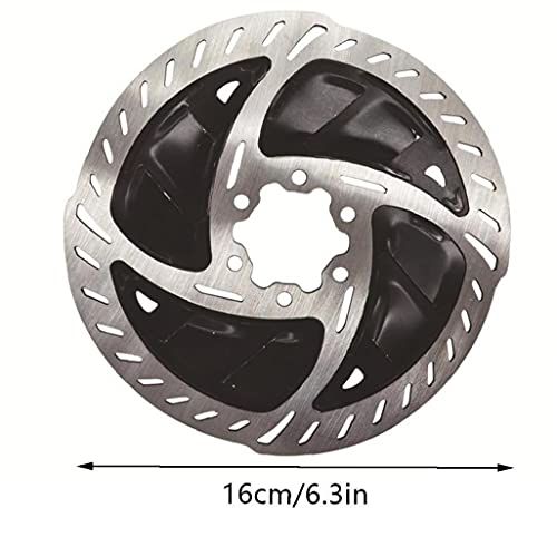 Tuimiyisou Bici Disc Freno Rotor Mountain Bike Center Center Lock Stator Accesorios De Bicicleta 160 Mm Negro