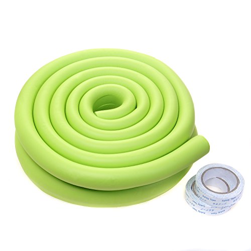 TUKA 4 Metros Protector Borde Anti-golpe, Forma de U Espuma para Mesa Borde, anticolisión tira para seguridad Bebés y niños, Suave Protectores para Borde de Mesa de vidrio, 2x 2M, Verde, TKD7003-green