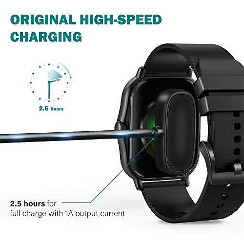 TUSITA Cargador Compatible con Amazfit GTR 2, GTR 2e, GTS 2, GTS 2e, GTS2 mini, Pop, Pop pro, Bip U, T-REX Pro (No para T-REX), Zepp E, Zepp Z - Cable de Carga USB 3,3ft - Reloj Inteligente Accesorios