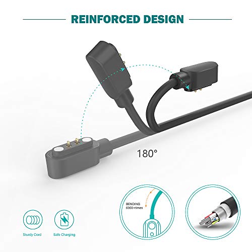 TUSITA Magnética Cargador Compatible con YAMAY SW023 Willful SW021 SW025 Letsfit ID206 ID205L LETSCOM ID205U ID205S Vigorun ID216 Umidigi Uwatch 3S 3 2S 2 Urun Ufit - Cable de Carga USB 3,3ft 100cm