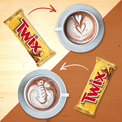 Twix Chocolatina Con Galleta Crujiente Y Suave Recubiertos De Chocolate Con Leche, En Barrita Doble ( Chocolatinas X 50g), Caramelo, 25 Unidad