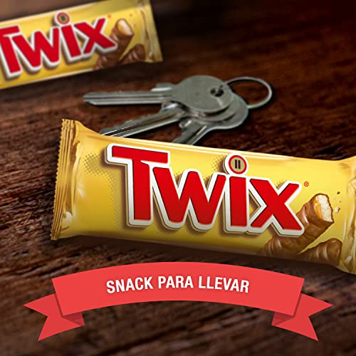 Twix Chocolatina Con Galleta Crujiente Y Suave Recubiertos De Chocolate Con Leche, En Barrita Doble ( Chocolatinas X 50g), Caramelo, 25 Unidad