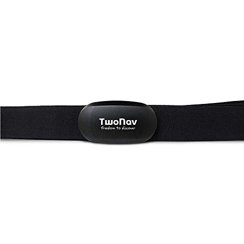 TwoNav - Pulsómetro Pecho de Deporte Compatible con GPS y Movil, Conectividad ANT+™ y Bluetooth® Smart, Negro