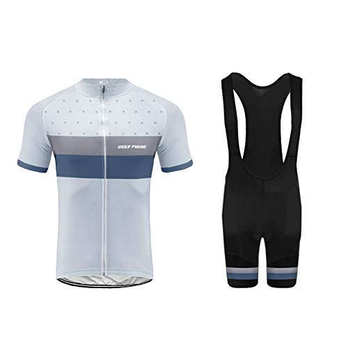 UGLY FROG Bike Wear- Mens Ciclismo Jersey Team Ciclismo Ropa Jersey Bib Shorts Kit Camisa de Secado rápido Ropa al Aire Libre de la Bicicleta