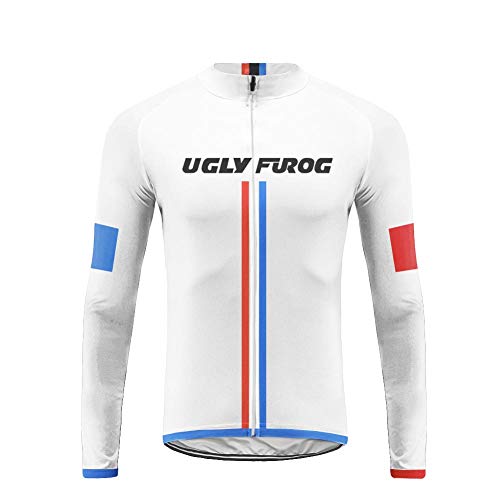 UGLY FROG Camisa de Ciclismo para Hombre de Manga Larga Respirable para Hombre Camisa de Ciclismo Tops de Ciclismo para Bicicleta DXMX09F