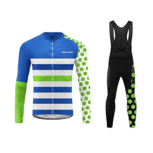 UGLY FROG Conjunto Ciclismo 2019 Nuevo Hombre Primavera/otoño 3D Cojín Pantalones Larga Malliot de Ciclismo Elástica Ropa de Ciclista Transpirable Bodies CXMX13