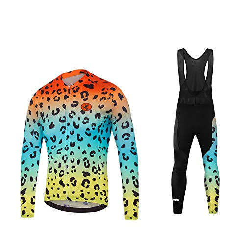 UGLY FROG Invierno Thermo Fleece Ciclismo Ropa Maillot Mujer Jersey+Pantalones Largos Culote de Ciclismo Conjunto Entretiempo para Deportes al Aire Lib