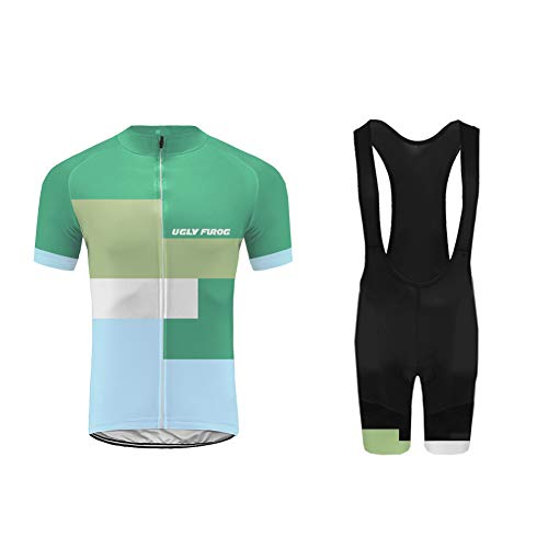 UGLY FROG Maillot Ciclismo Hombres Maillots de Bicicleta Conjunto de Jersey de Manga Corta Top MTB Manga Corta Set DXMX07