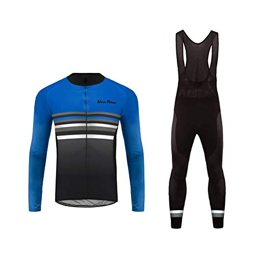 UGLY FROG Nuevo De Invierno Mantener Caliente Manga Larga Maillot Ciclismo Hombre Bodies +Long Bib Pant with Gel Pad Winter Style