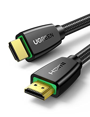 UGREEN Cable HDMI 4K Ultra HD, Alta Velocidad Cable HDMI 2.0 4K@60Hz 18Gbps, Ethernet, 3D, HDR, 2160P, 1080P, ARC, Dolby Vision, Compatible con PS5 PS4 Xbox 360 Blu-Ray TV, Algodón Trenzado, 2 Metros