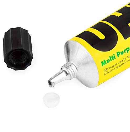 UHU Pegamento adhesivo multiusos – libre de disolventes – 60 ml – Paquete de 12 tubos