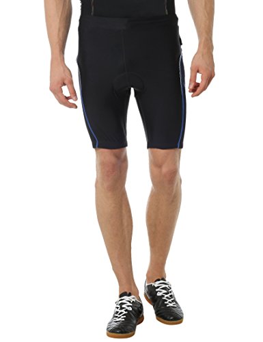 Ultrasport Bike Culote de Ciclismo, Hombre, Negro/Azul Victoria, L