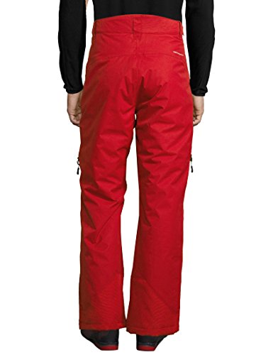 Ultrasport Professional Pantalones funcionales de esquí y snowboard Amud para hombre, con Ultraflow 5000 y sistema de rescate RECCO, Rojo/Negro, M