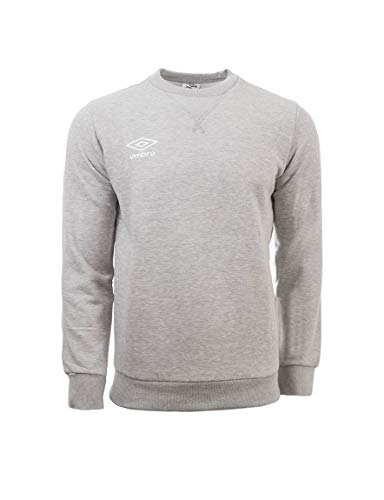 UMBRO Fleece Small Logo Sweat Sudadera, Hombre, Gris, XL