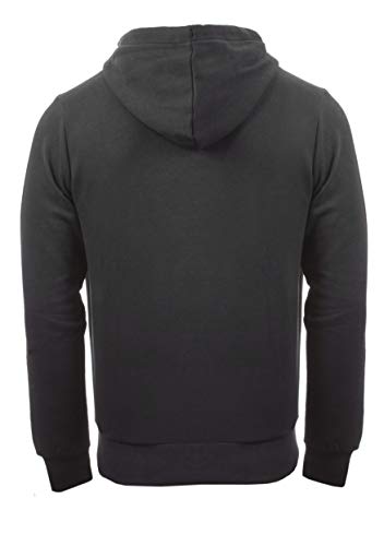 UMBRO Fleece Zip Through Small Logo Hoodie Chaqueta con Capucha, Hombre, Negro, M