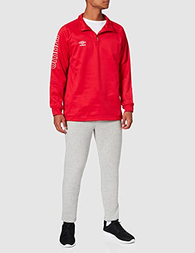 UMBRO Glory Sudadera, Hombre, Rojo, M