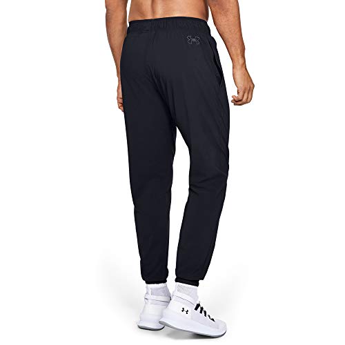 Under Armour Baseline Woven Jogger Pantalón, Hombre, Negro, XL