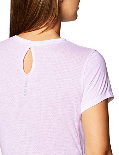 Under Armour Camiseta de Manga Corta Streaker 2.0 Inverse Camiseta, Mujer, Crystal Lilac/Crystal Lilac/Reflective (570), SM