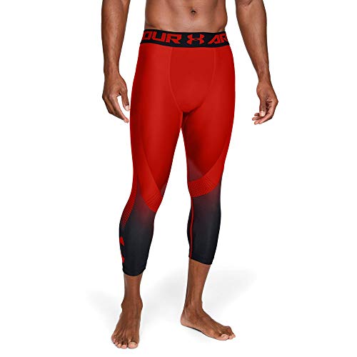 Under Armour Hg Armour20 Mallas 3/4 Nov para hombre, HG Armour20 3/4 Nov, Hombre, color Radio Rojo/Negro, tamaño medium