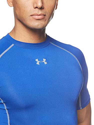 Under Armour UA Heatgear Short Sleeve Camiseta, Hombre, Azul (Royal/Steel (400), S