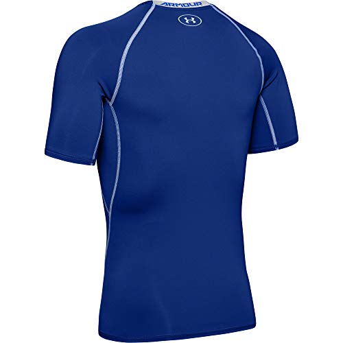 Under Armour UA Heatgear Short Sleeve Camiseta, Hombre, Azul (Royal/Steel (400), S
