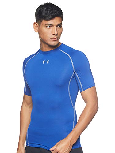 Under Armour UA Heatgear Short Sleeve Camiseta, Hombre, Azul (Royal/Steel (400), S