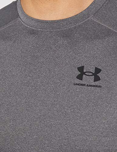 Under Armour UA HG Armour Comp SL Camiseta para Hombre, Gris (Carbon Heather/Black), L