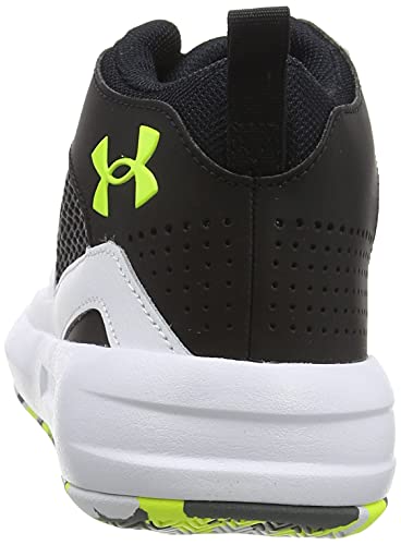 Under Armour UA Lockdown 5, Zapatillas de bsquetbol Unisex Adulto, White/Black/High-Vis Yellow, 44 EU