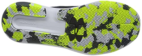 Under Armour UA Lockdown 5, Zapatillas de bsquetbol Unisex Adulto, White/Black/High-Vis Yellow, 44 EU