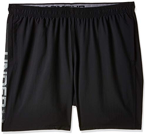 Under Armour Woven Graphic Wordmark, pantalón corto hombre, Negro (Black / Zinc Gray) , M