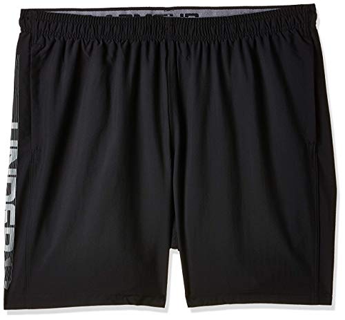 Under Armour Woven Graphic Wordmark, pantalón corto hombre, Negro (Black / Zinc Gray) , M